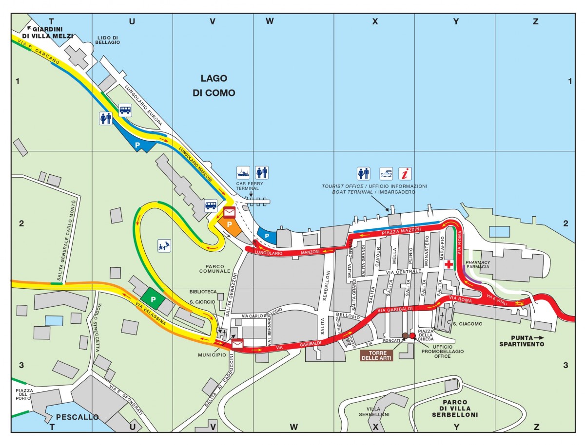 Lake Como Ferries Map